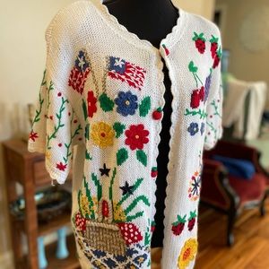 96’ eagle eye vintage short sleeve summer cardigan